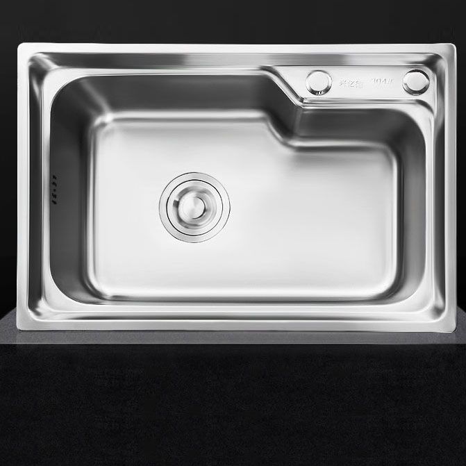 Modern Style Kitchen Sink Stainless Steel Single Bowl Kitchen Sink with Basket Strainer