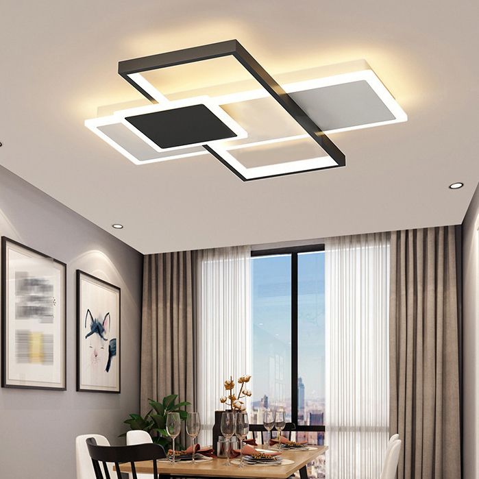 Geometric LED Flush Mount Lighting Modern Metal Ceiling Light