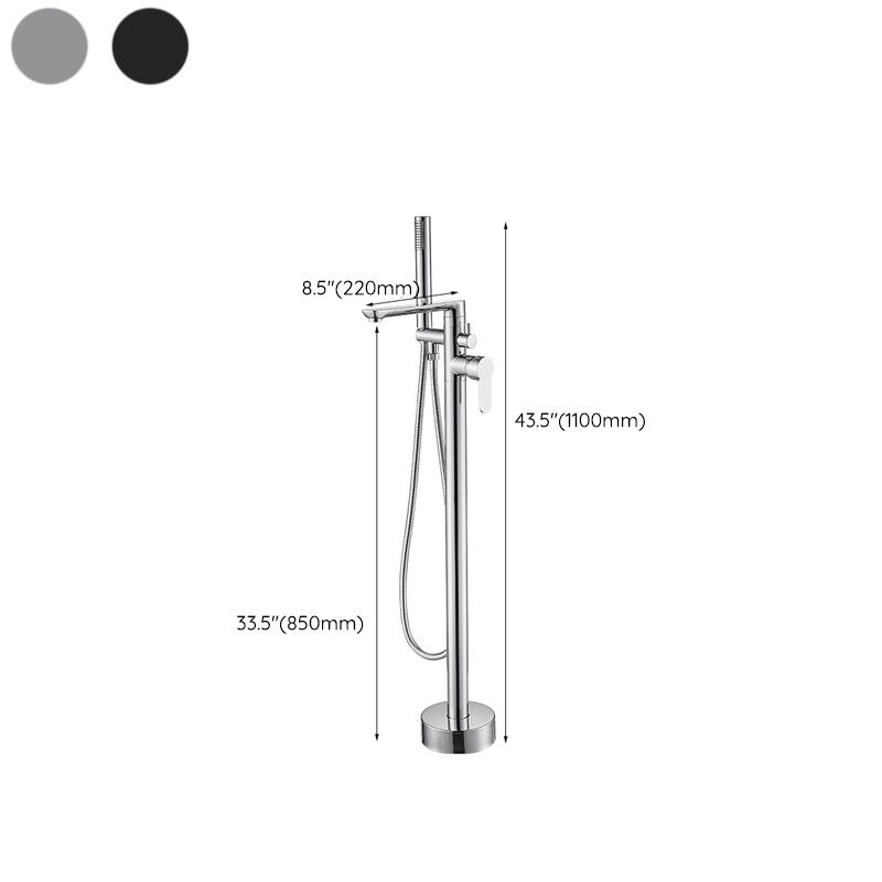 Modern Floor Mounted Freestanding Tub Filler Bronze Swivel Freestanding Faucet