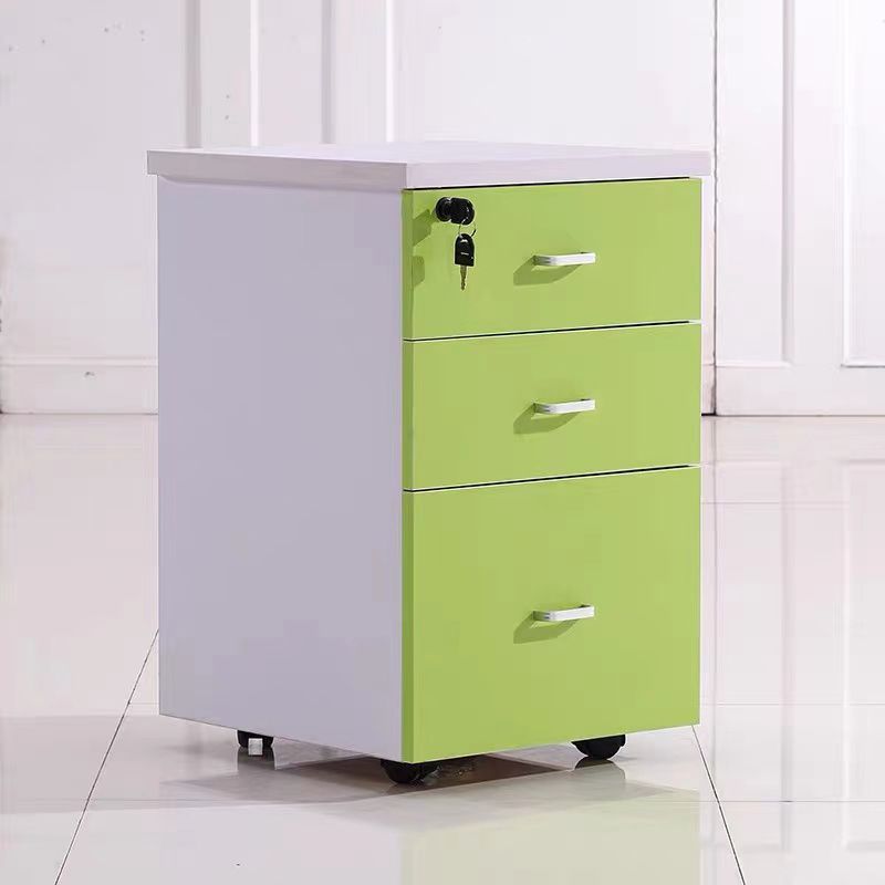 Nordic Style Vertical Filing Cabinet Wood Filing Cabinet with Wheels