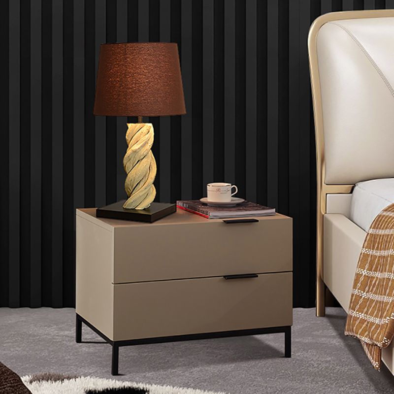 Modern Style Metal Iron Material Multi-color Choice Square Black Cabinet Foot Nightstand