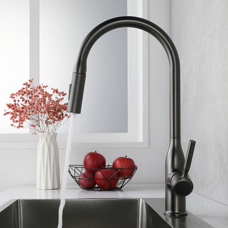 Modern Kitchen Faucet Pull down Sprayer Bar Faucet with Handle and Supply Line