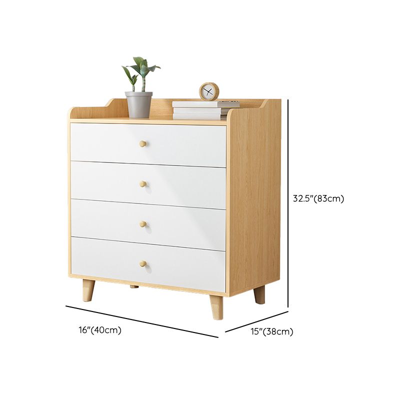 Scandinavian Vertical Kids Dresser Set Wood Kids Nightstand for Bathroom