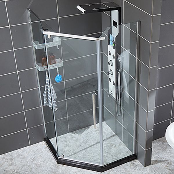 Neo-Angle Shower Kit Pivot Tempered Glass Corner Shower Kit with Fixed Panel