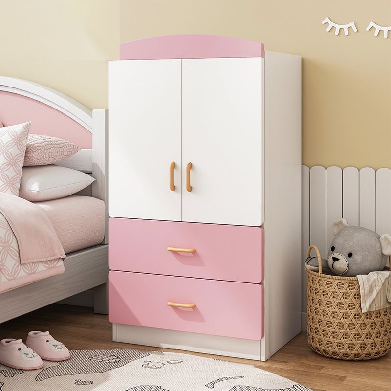 Modern Style Kids Closet Manufactured Wood Bedroom Youth Armoire with Door