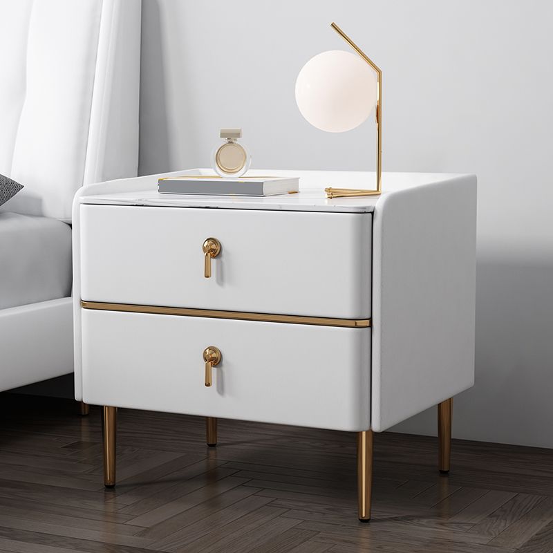 Contemporary Solid Color Nightstand Kids Wooden with Drawers