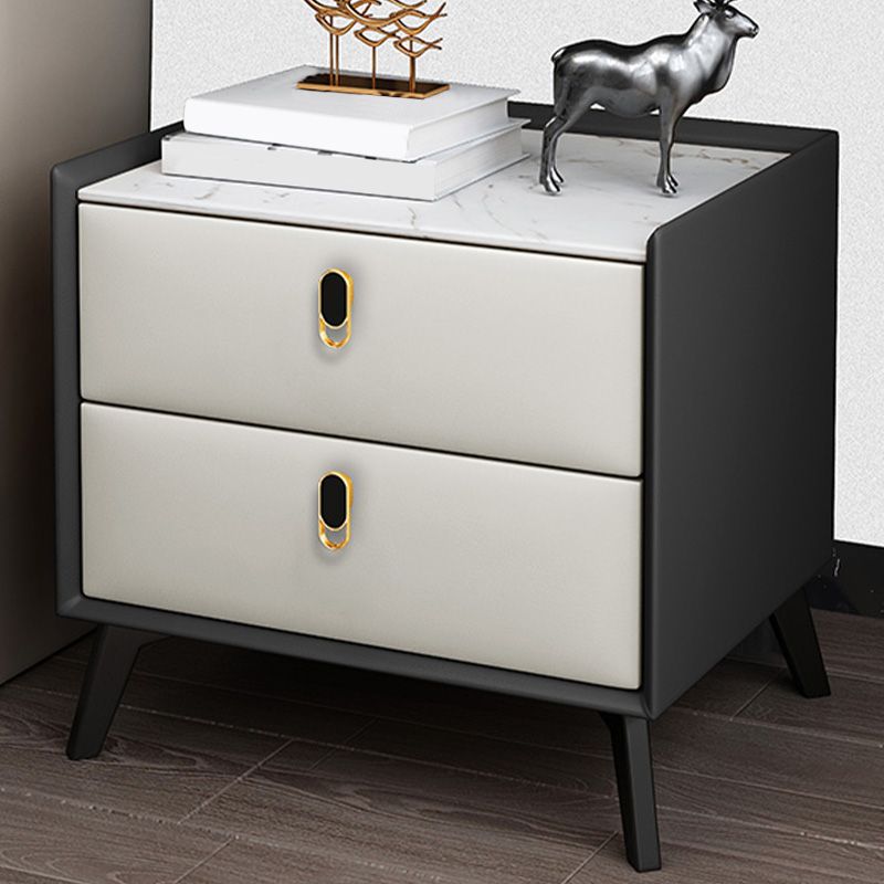 Modern Night Table Stone Accent Table Nightstand for Bedroom