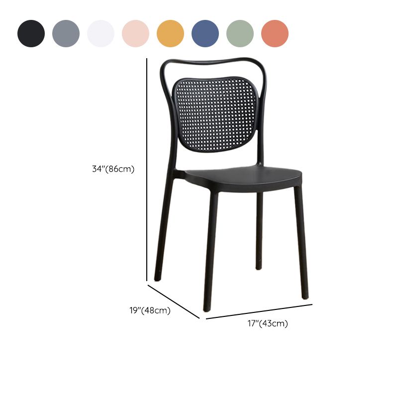 Plastic Outdoors Dining Chairs Modern Stacking Indoor-Outdoor Chair