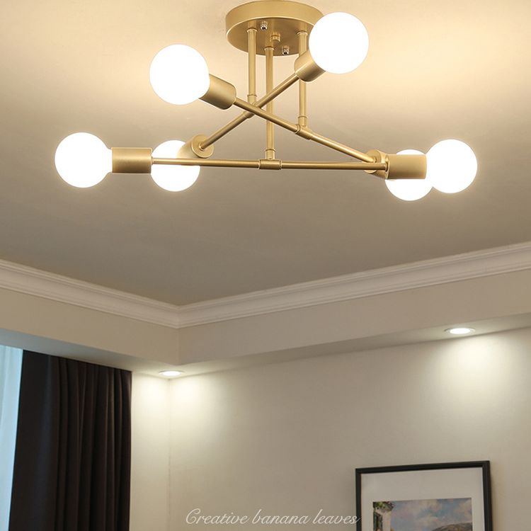 Linear Flush Mount Ceiling Light Minimalistic Metal Flush Light