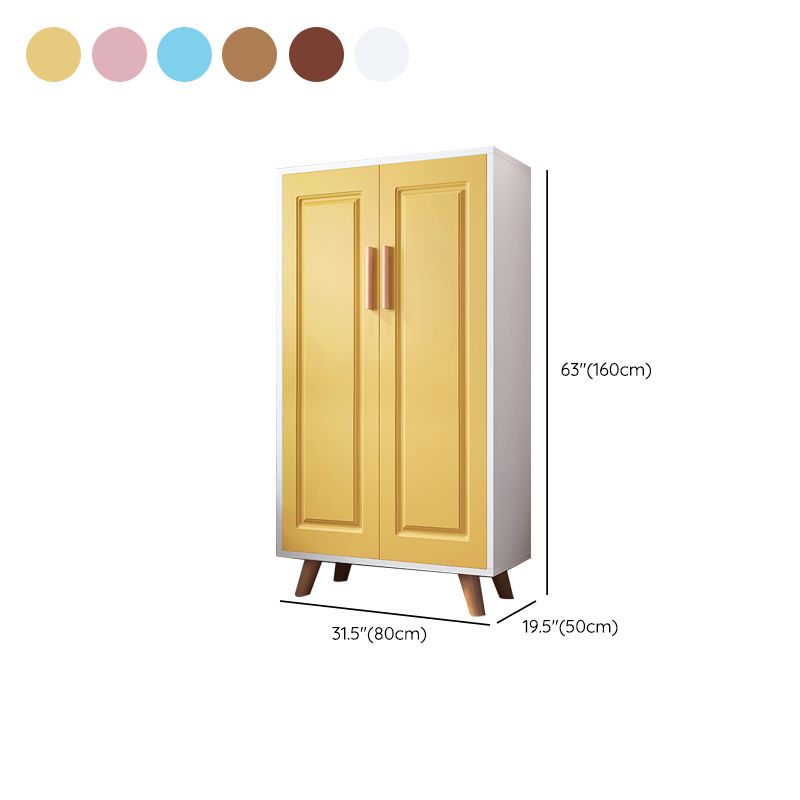 Modern Style Wardrobe Closet Wood Kid's Wardrobe with Garment Rod