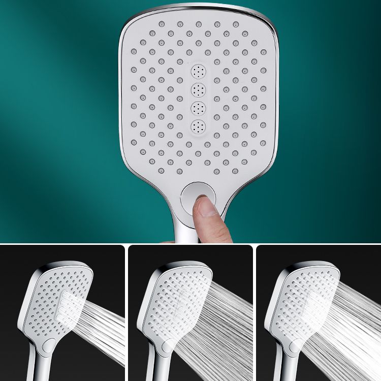 Contemporary Fixed Shower Head Square Supercharged Shower Head Combo