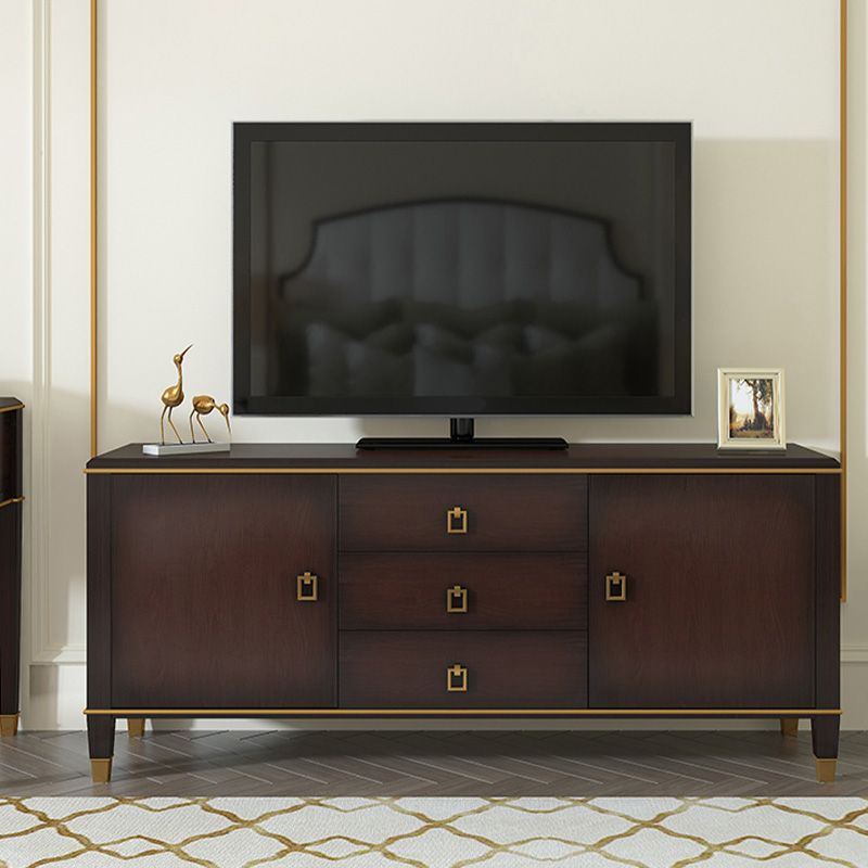 Solid Wood TV Media Stand Contemporary TV Console for Living Room