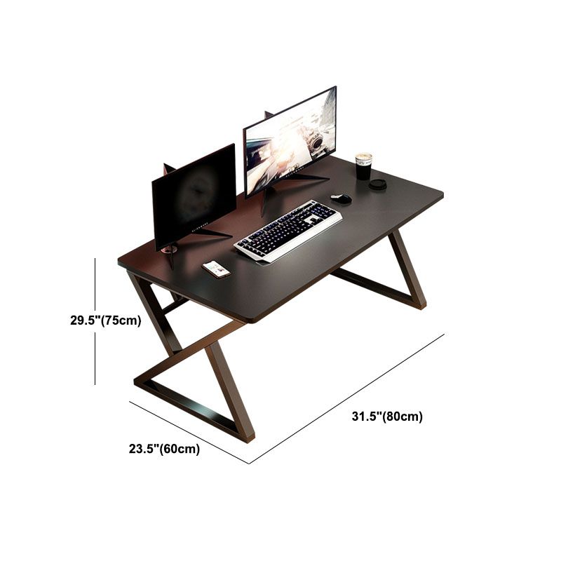 29.5" H Wooden Writing Desk Rectangular Contemporary Computer Desk