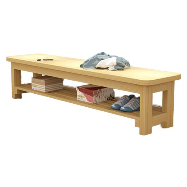 11.8" Wide Modern Entryway and Bedroom Bench Solid Wood Pine Bench with Legs