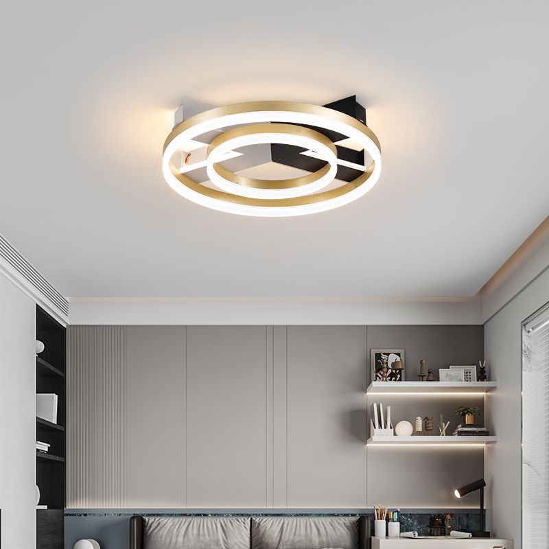 4-Light LED Flush Mounted Ceiling Lights Simplicity Lighting Fixture for Bedroom