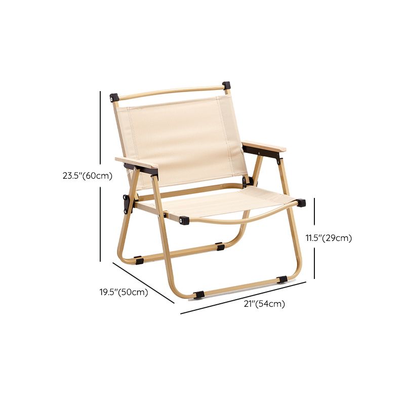 Contemporary Outdoor Chair Folding Brown Patio Dining Chair with Arm