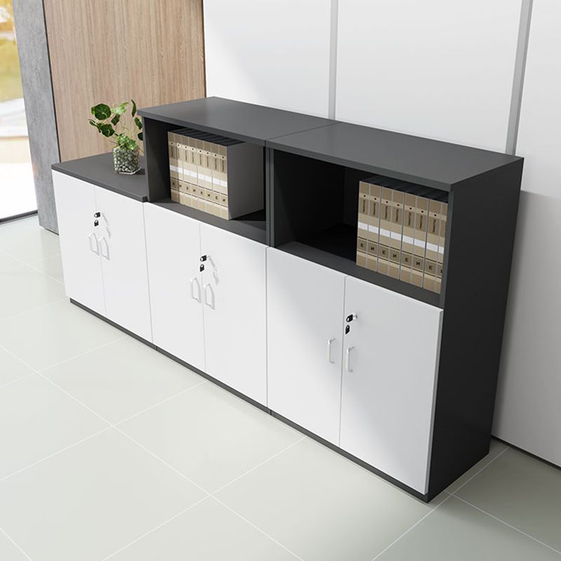 Scandinavian Style Lateral Filing Cabinet Wood Filing Cabinet with Locking Storage