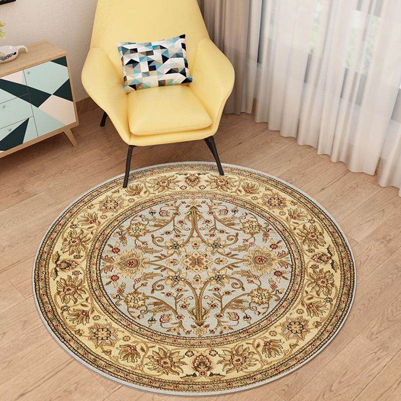 Synthétique antique multicolore synthétique de la zone géométrique tapis sans glissement, un tapis intérieur adapté aux animaux de compagnie pour le salon