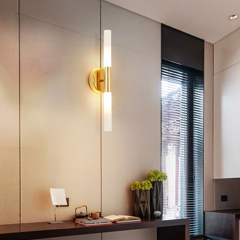 Modern Wall Lighting Fixtures 2 Light Flush Mount Wall Sconce for Washroom