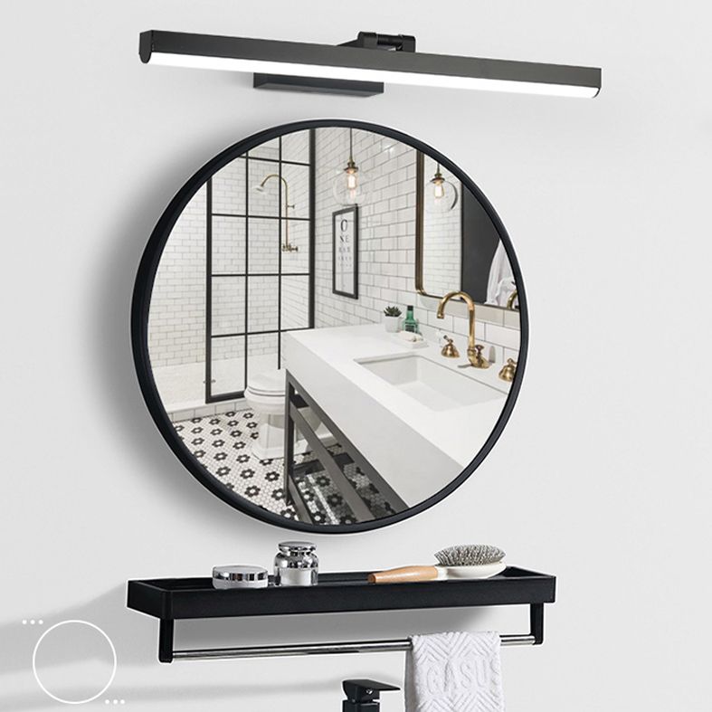 Modern Minimalist Style Straight Vanity Lighting Fixtures Aluminum 1 Light Wall Mounted Vanity Lights for Bathroom