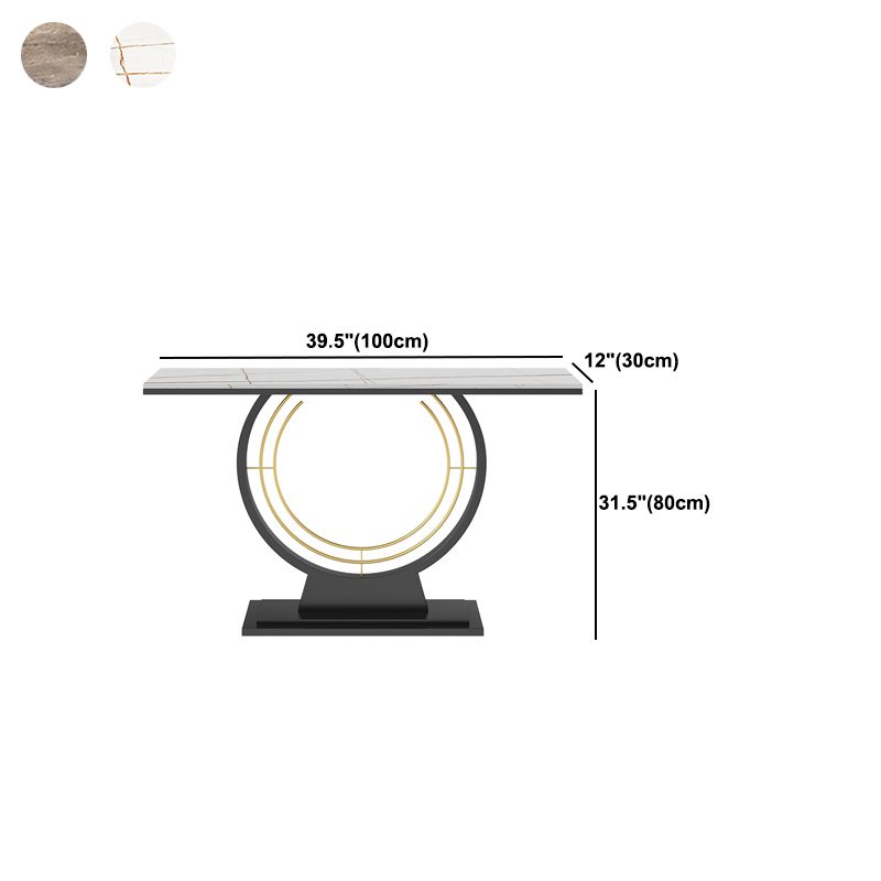 Contemporary Rectangle Console Table Stain Resistant Scratch Resistant Console