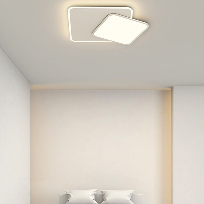 LED White Ceiling Light Modern Square Flush Mount Lighting for Foyer