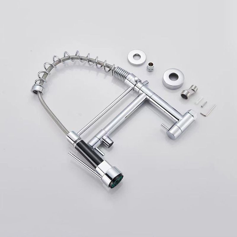 Modern 1-Handle Faucet Touchless Spring Spout Standard Kitchen Faucet