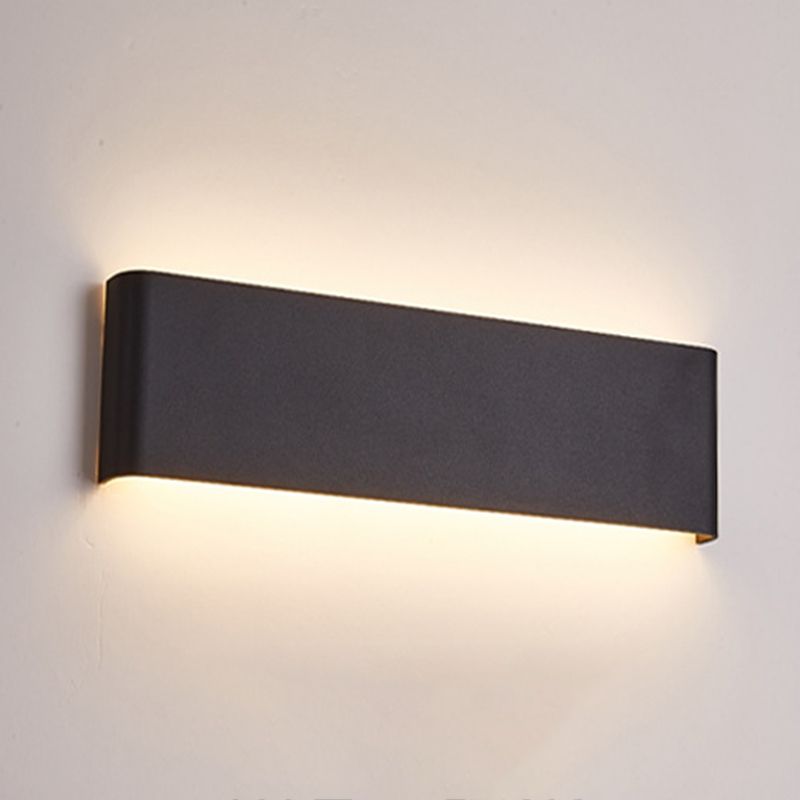 Square Shape Metal Wall Sconce Modern Style 1 Light Mirror Wall Mount Lighting