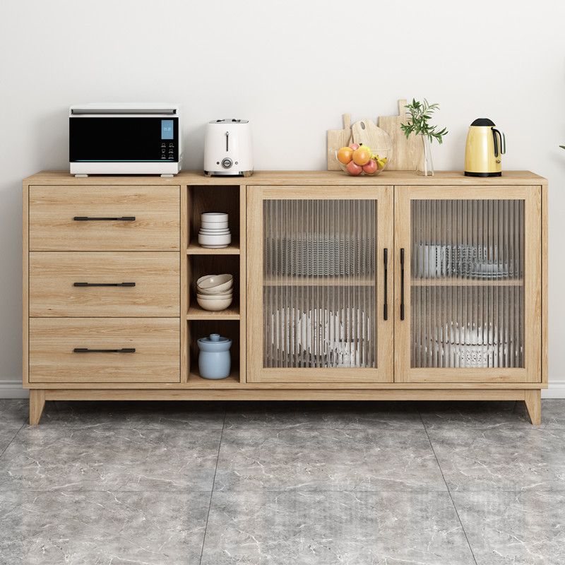 Modern Wood Server Table Sideboard with Drawers/Cabinets for Home