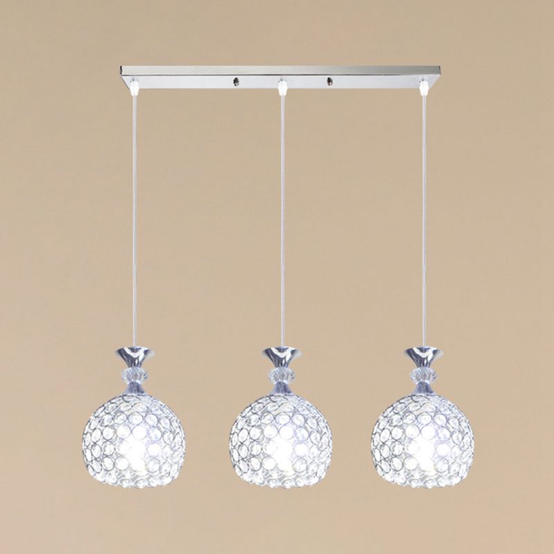 Postmodern Style Crystal Pendant Light Globe Hanging Pendant for Living Room