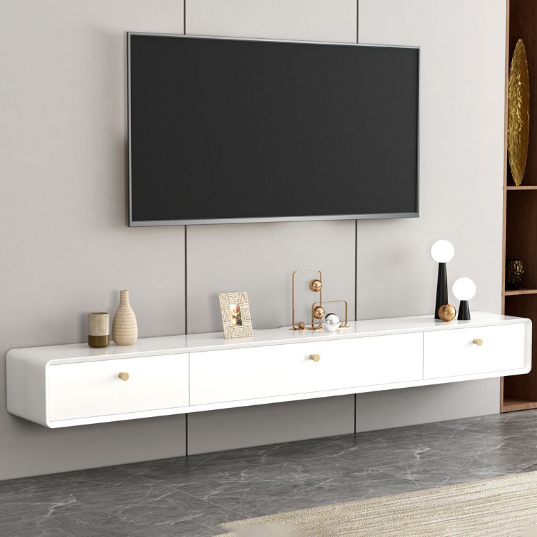 Modern TV Stand Console Wooden Wall-mounted TV Stand with Drawers