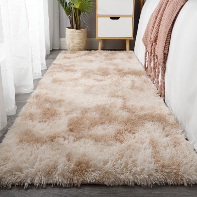 Casual Bedroom Rug Multicolored Solid Color Indoor Rug Synthetics Anti-Slip Backing Stain-Resistant Area Carpet