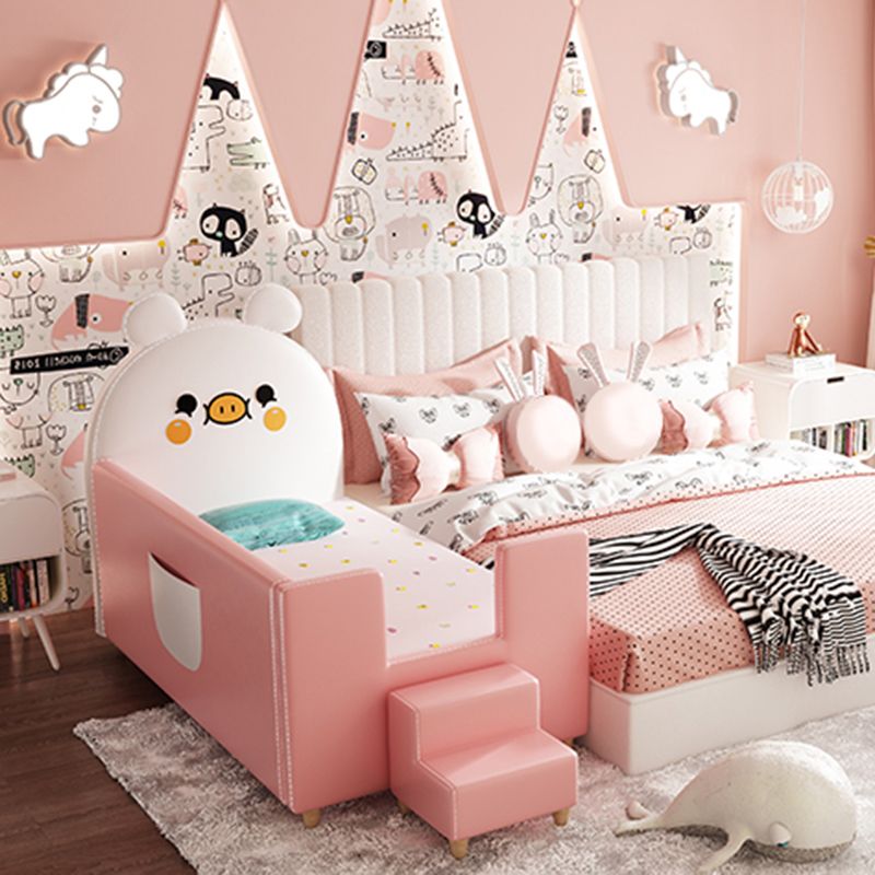 Pink Wood Crib Modern Mattress Included Nursery Bed with Storage