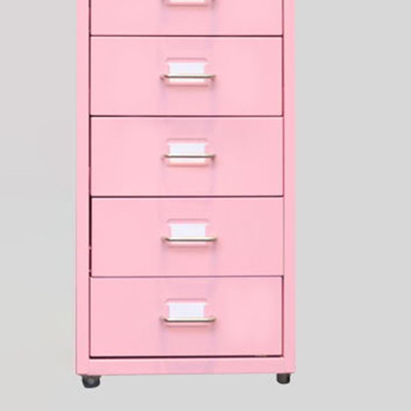 Traditional Cabinet Metal Vertical File with Drawers and Pedestal Cabinet