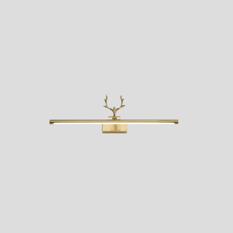 Acrylic LED Vanity Light in Modern Style Metal Linear Wall Light in Gold