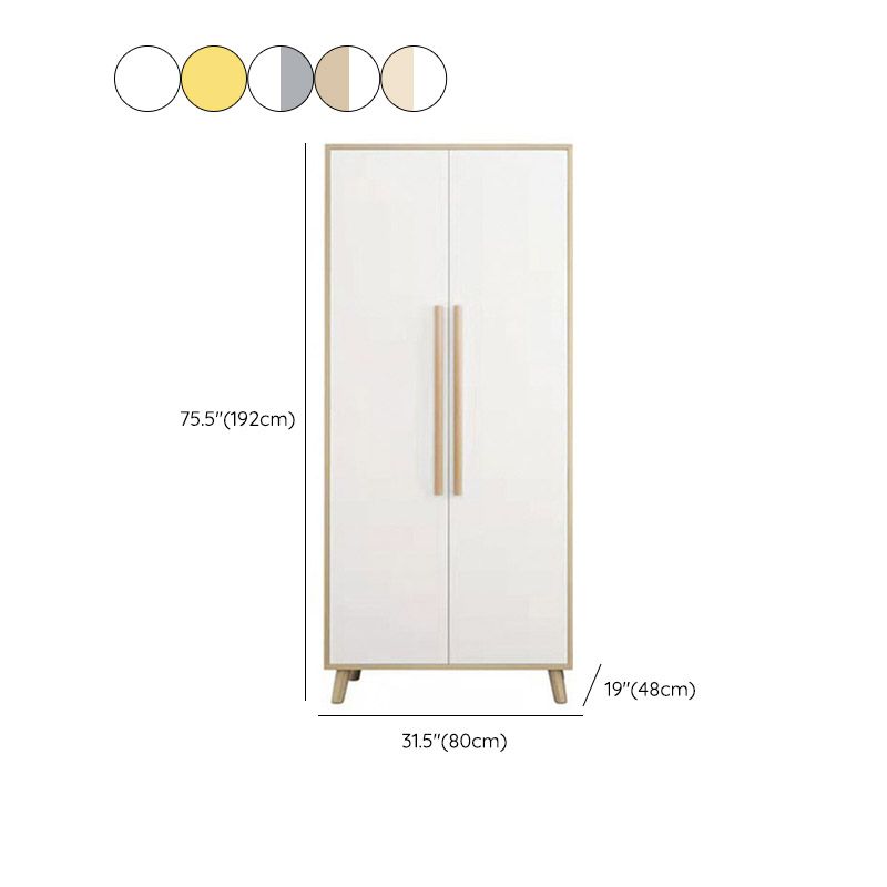 Contemporary Bedroom Armoire with Garment Rod Wooden Youth Armoire