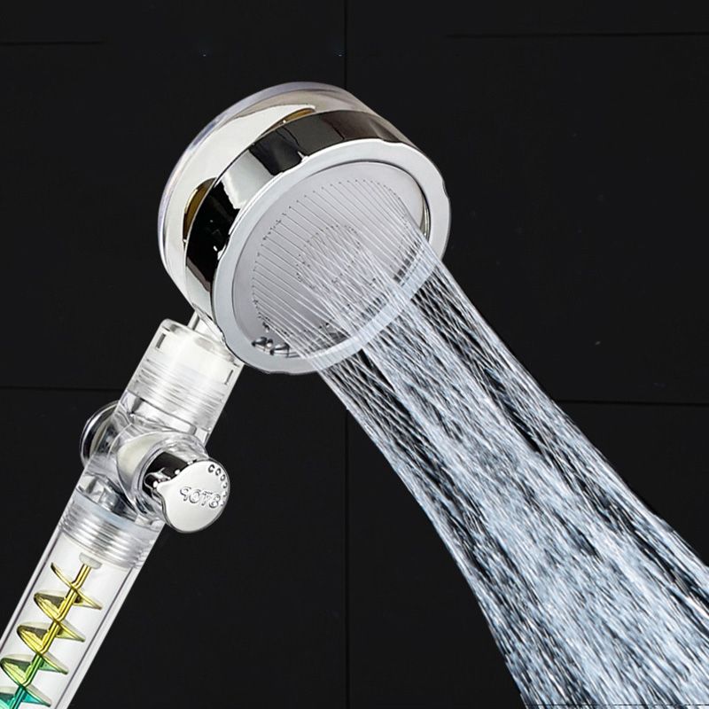 Modern Round Handheld Shower Head Rain Spray Head in Plastic