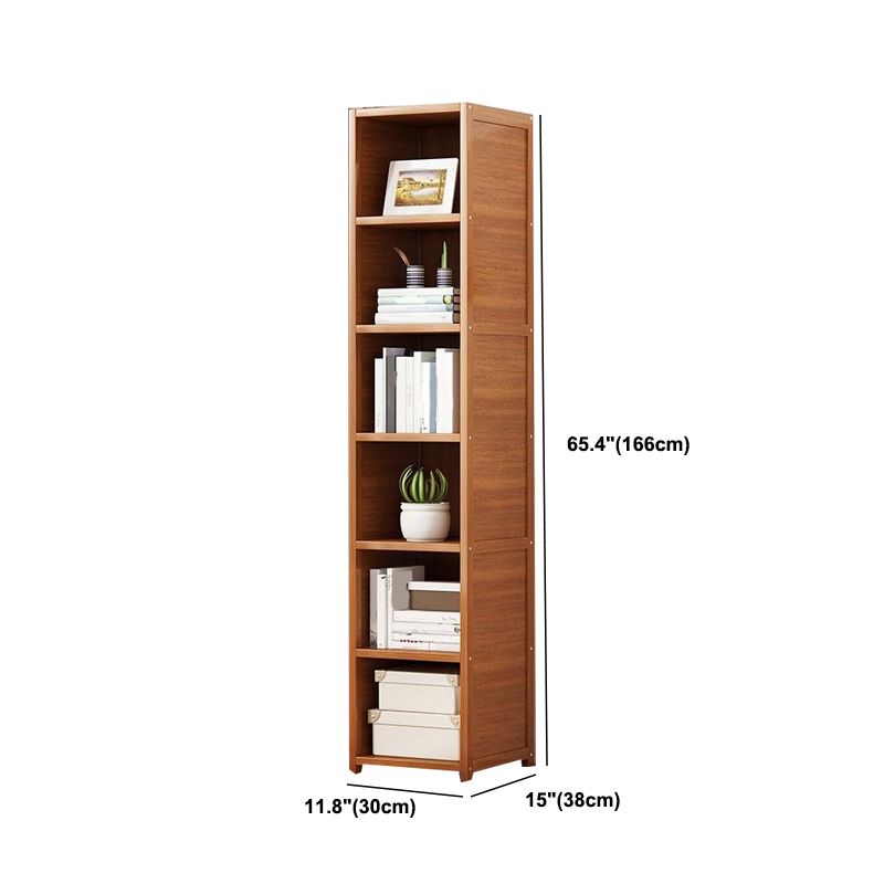 Modern Solid Bamboo Bookcase Stackable Bookshelf for Home Office