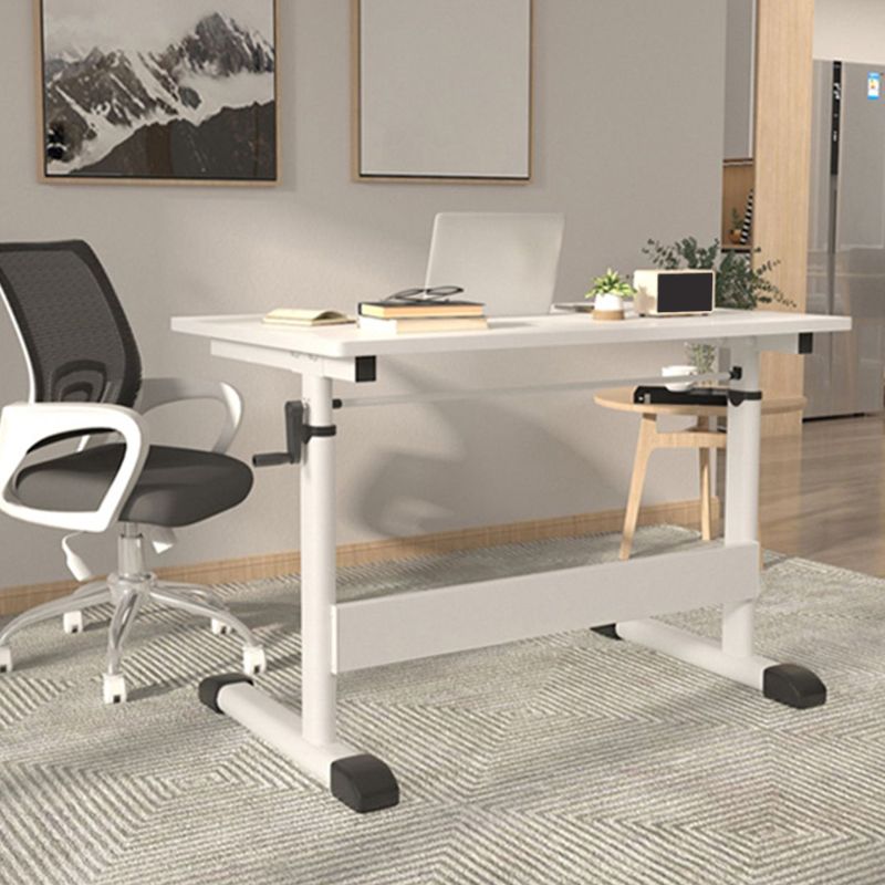 Rectangular Shaped Office Table Wood Writing Desk in White/Black/Natural