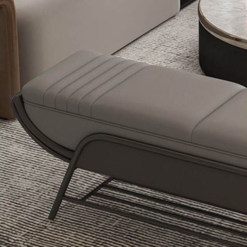 Glam Cushioned Seating Bench Rectangle Entryway and Bedroom Bench with Shelves