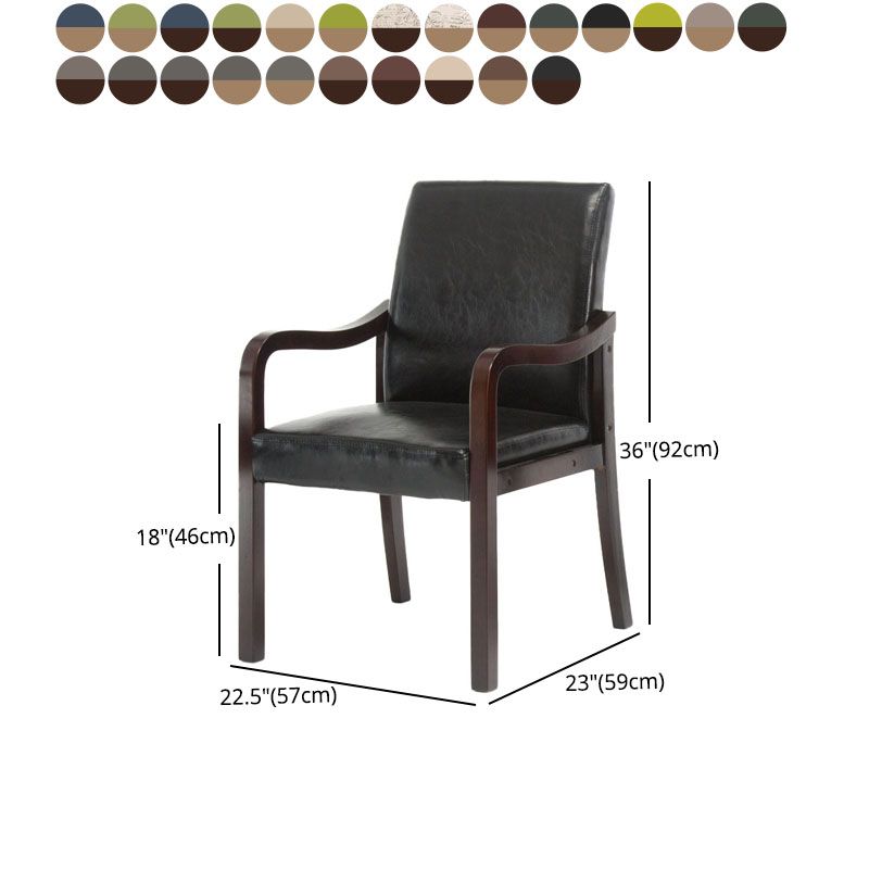 Farmhouse Upholstered Home Arm Chair Solid Back Matte Finish Dining Chair