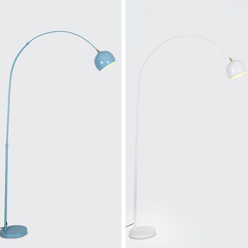 Lampada da pavimento a forma di ciotola in stile moderno 1 illuminazione leggera per soggiorno