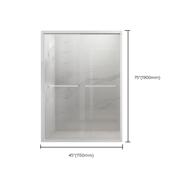 Semi Frameless Double Sliding Shower Door Clear Glass Shower Screen