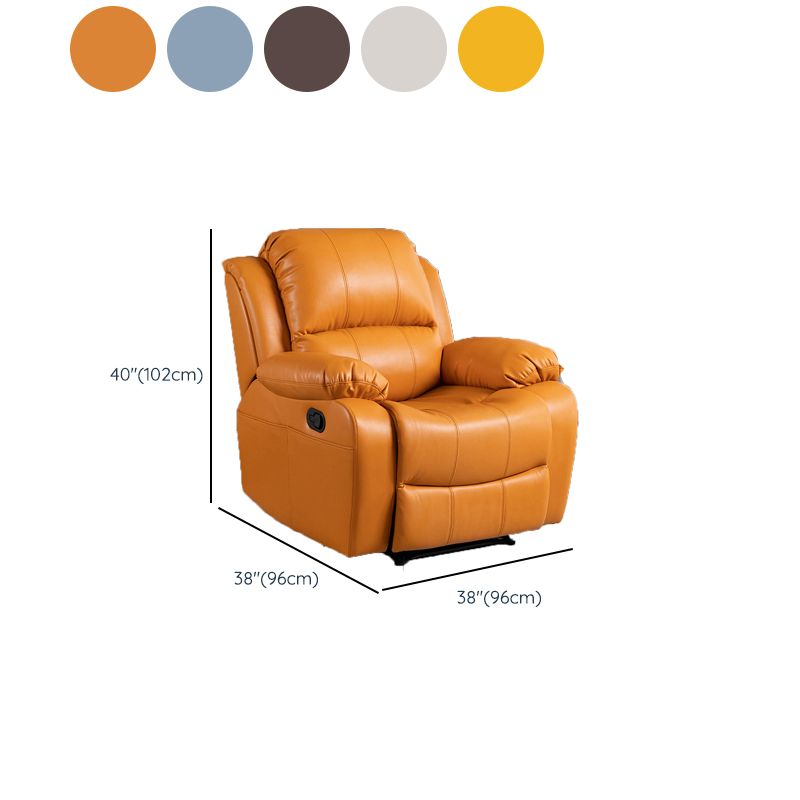 Modern Solid Color Recliner Chair Metal Frame Standard Recliner with Independent Foot