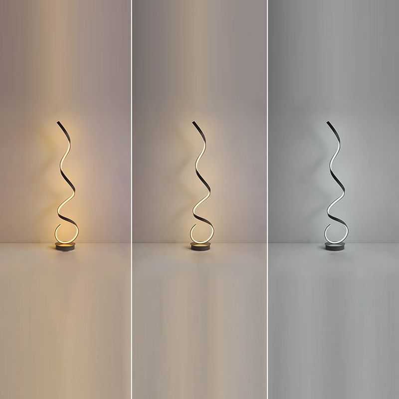 Modern Style Strip Shape Floor Light 1 Light Floor Standing Light with Silicone Shade