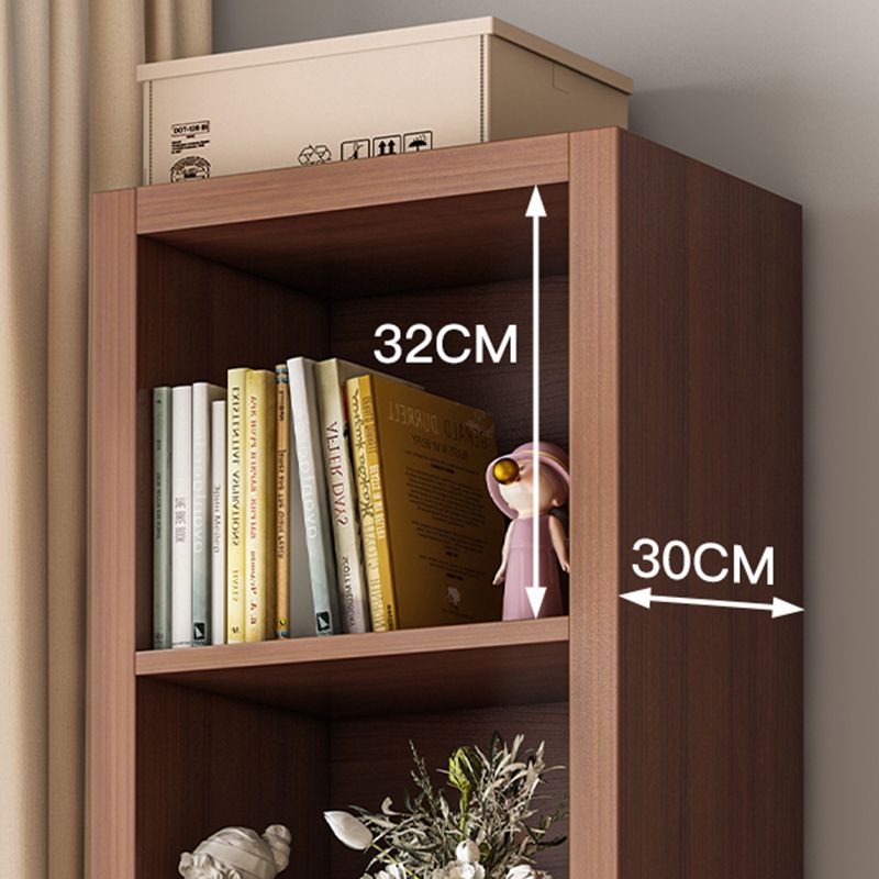 Closed Wooden Bookcase Modern Minimalist Home Corner Bookshelf