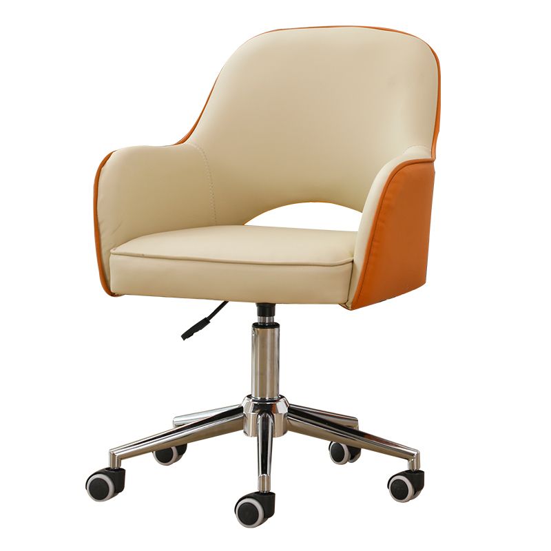 Modernism Desk Chair Armless Office Chair with Wheels for Office