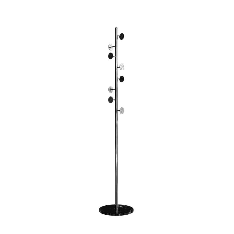 Glam Coat Rack Coat Hook Free Standing Metal Hall Stand with Slate Base