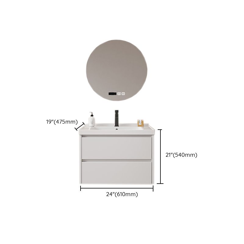 Modern Sink Vanity Solid Color Wall Mount Vanity Cabinet for Bathroom