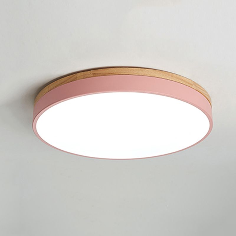 Round Modern Ceiling Light Fixture 1-Light LED Ceiling Lamp for Bedroom